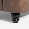 Lit double Chesterfield 160x190 cm en simili cuir Chur Modèle