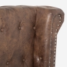 Lit double Chesterfield 160x190 cm en simili cuir Chur Catalogue