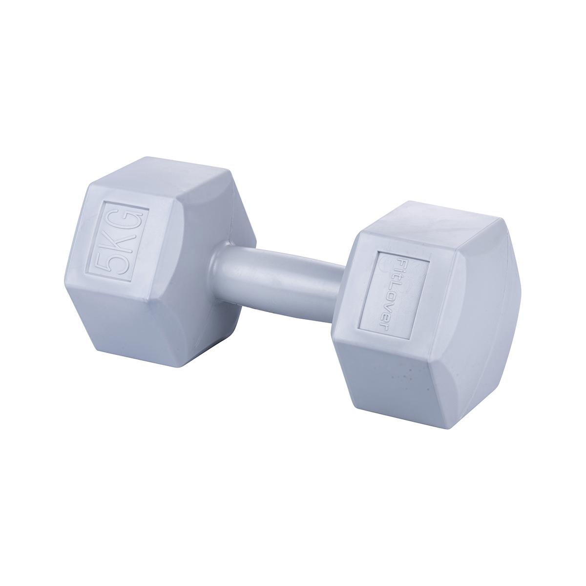 Haltère hexagonal anti-roulis 5 kg pour salle de sport Dynaro