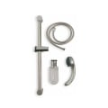 Set de douche avec douchette, tuyau flexible et barre coulissante satinée Sahra Promotion