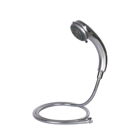 Pommeau de douche multijet avec flexible en acier satiné Kirel Promotion