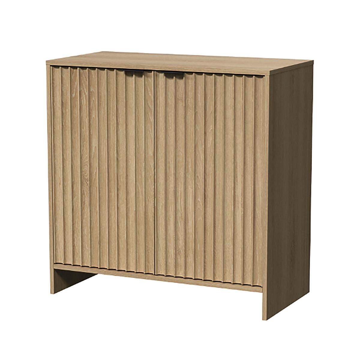 Buffet en bois pour salon, cuisine ou bureau 2 portes 80x40x72cm Yuva
