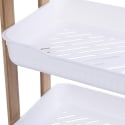 Étagère mobile 3 niveaux en bois et plastique 35x20,5x45 cm Senia Remises