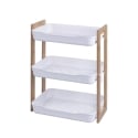 Étagère mobile 3 niveaux en bois et plastique 35x20,5x45 cm Senia Promotion