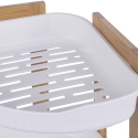 Étagère d'angle de douche en bois 2 étagères plastique 23x23x27cm Aliva Offre