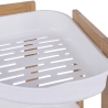 Étagère d'angle de douche en bois 2 étagères plastique 23x23x27cm Aliva Offre