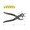 Pince perforatrice en acier 6 tailles Beldan Caractéristiques