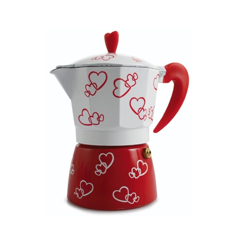 Cafetière moka 3 tasses espresso en aluminium Cuore Promotion