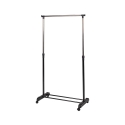 Portemanteau en métal sur roulettes 2 barres porte-chaussures 88x42,5cm Zulea Promotion