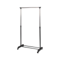 Portemanteau en métal sur roulettes 2 barres porte-chaussures 88x42,5cm Zulea Promotion