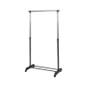 Portemanteau en métal sur roulettes 2 barres porte-chaussures 88x42,5cm Zulea Promotion