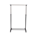 Portemanteau en métal sur roulettes 2 barres porte-chaussures 88x42,5cm Zulea Remises