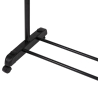 Portemanteau en métal sur roulettes 2 barres porte-chaussures 88x42,5cm Zulea Vente
