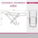 Séchoir pliable en fer pour deux machines Silvermoon Remises