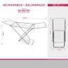 Séchoir pliable en fer pour deux machines Silvermoon Remises