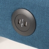 Canapé convertible en tissu clic-clac avec port USB et pieds en métal Astralis Dimensions