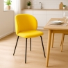 Chaise rembourrée élégante en tissu pour cuisine et salle à manger Kasva Vente