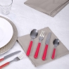 Set de 24 couverts en acier inoxydable avec manche rouge Movida Vente