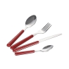 Set de 24 couverts en acier inoxydable avec manche rouge Movida Offre