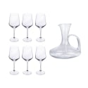 Coffret dégustation vin 6 verres + carafe en verre Royal Set Promotion
