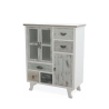 Buffet en bois shabby chic avec 5 tiroirs et 3 portes Decapé Promotion