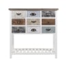 Console en bois shabby chic 9 tiroirs 80x32,5x82 cm Sardinia Vente