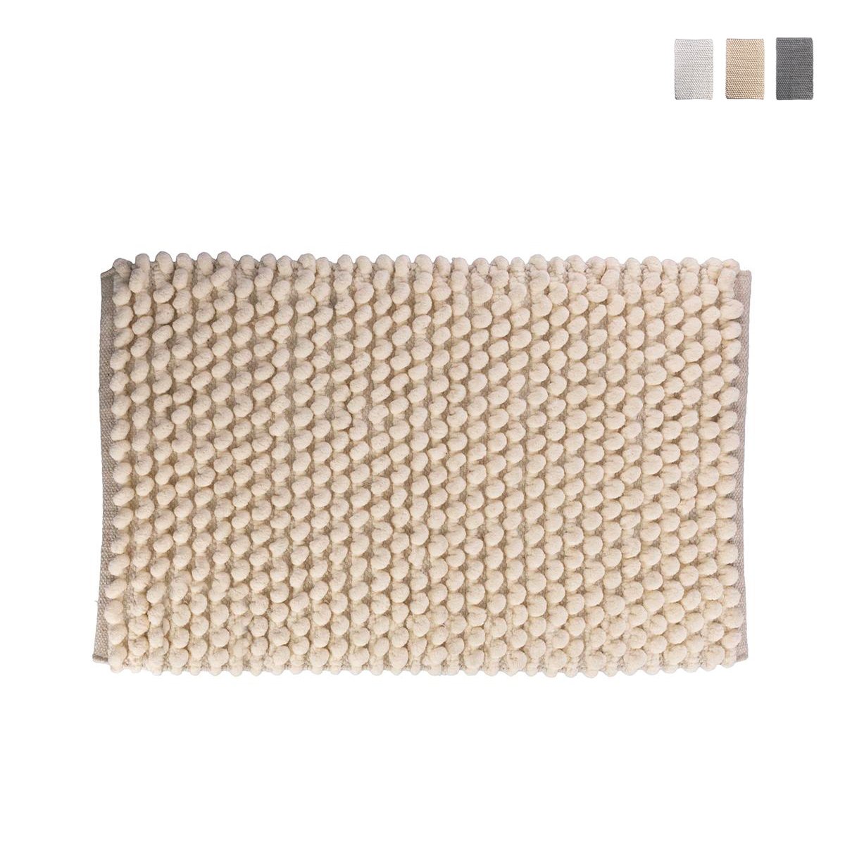Tapis de bain 50x80 cm moderne effet popcorn Vanta Remises Tapis de bain 50x80 cm moderne effet popcorn Vanta Remises