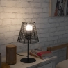 Lampe de bureau effet effet rotin Sayura Vente