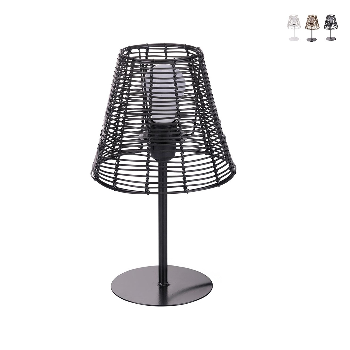 Lampe de bureau effet effet rotin Sayura