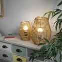 Lampe suspendue effet rattan Birkut Vente