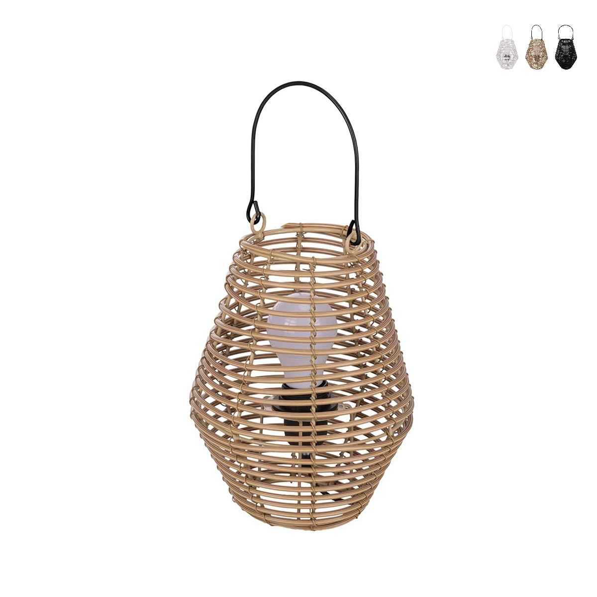 Lampe suspendue effet rattan Birkut