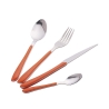 Set de 24 couverts en acier inoxydable avec manche coloré Louvre 