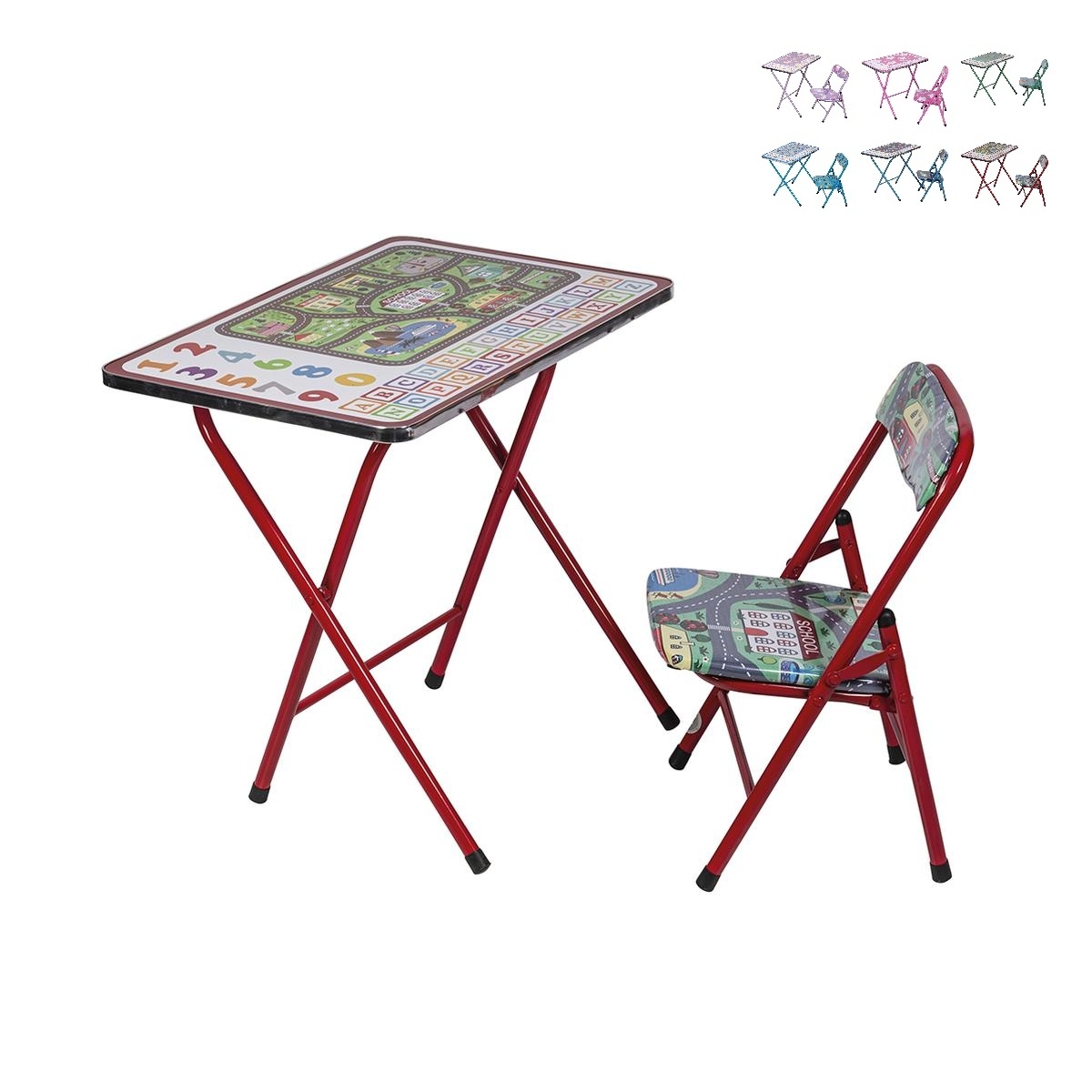Table et chaise pour enfants pliables et gain de place Baska