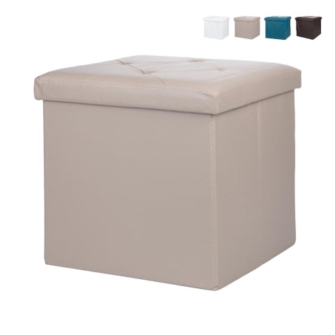 Pouf carré multifonction avec rangement 38x38xh.38cm Zilkov Promotion