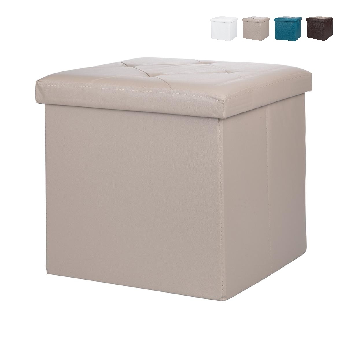 Pouf carré multifonction avec rangement 38x38xh.38cm Zilkov