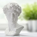 Sculpture décorative tête d'homme en résine 44x35,5x60cm David Vente