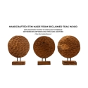 Sculpture ethnique décorative en bois de teck fait main Coin Choix