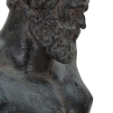 Buste sculpture homme en résine noire Ercole Réductions