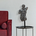 Buste sculpture homme en résine noire Ercole Vente