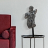 Buste sculpture homme en résine noire Ercole Vente