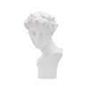 Statuette sculpture décorative en résine blanche visage masculin Enea Offre