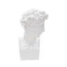 Statuette sculpture décorative en résine blanche visage masculin Enea Promotion