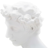 Statuette sculpture décorative en résine blanche visage masculin Enea Remises