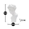 Statuette sculpture décorative en résine blanche visage masculin Enea Catalogue