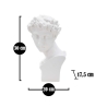 Statuette sculpture décorative en résine blanche visage masculin Enea Catalogue