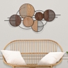 Panneau décoratif mural bois métal boho chic 134x69cm Woody Vente