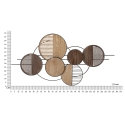 Panneau décoratif mural bois métal boho chic 134x69cm Woody Catalogue