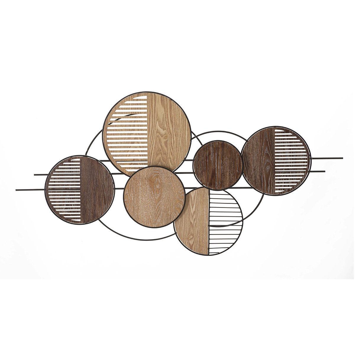Panneau décoratif mural bois métal boho chic 134x69cm Woody Promotion Panneau décoratif mural bois métal boho chic 134x69cm Woody Promotion