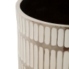 Ensemble de 2 vases en céramique blanche avec décorations argent Ray Réductions
