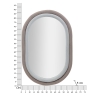 Miroir ovale mural avec cadre en velours gris 90x60x4cm Antony Catalogue